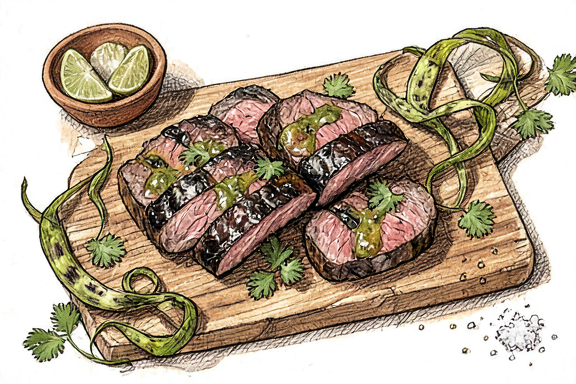 Air Fryer Carne Asada with Nopales