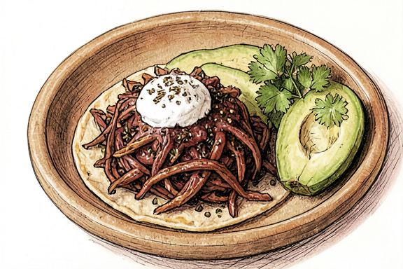 Air Fryer Chicken Tinga Tostadas