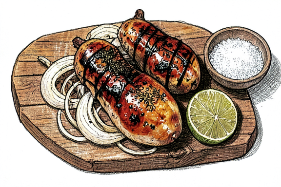 Air Fryer Pollo Asado with Grilled Onions