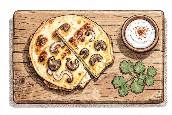 Air Fryer Quesadillas de Hongos