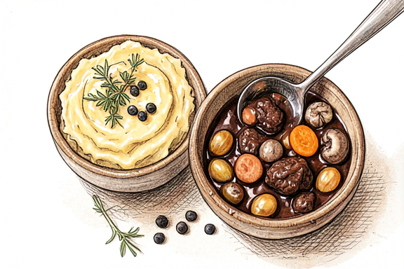 Bœuf Bourguignon with Mashed Potatoes