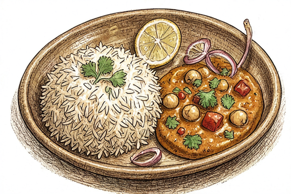 Chana Masala with Basmati Rice
