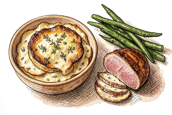 Gratin Dauphinois with Pan-Seared Duck Breast