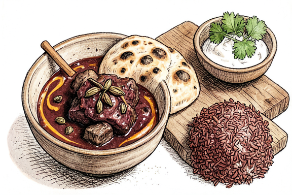 Lamb Rogan Josh with Naan