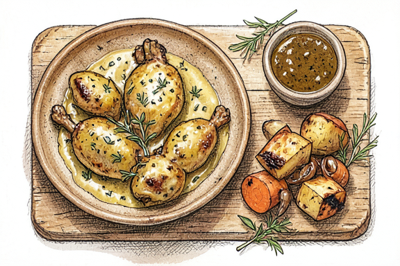 Lapin à la Moutarde with Roasted Potatoes