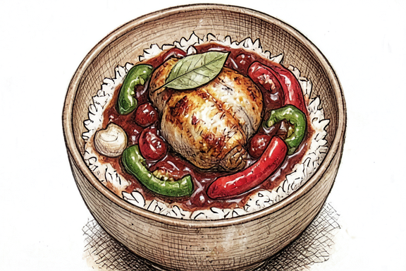 Poulet Basquaise with Rice