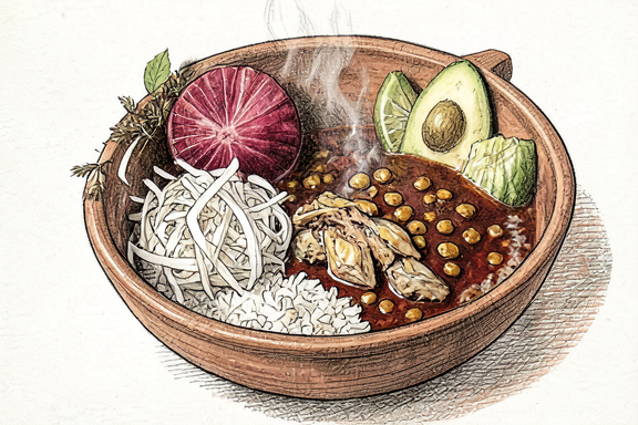Pozole Rojo de Pollo