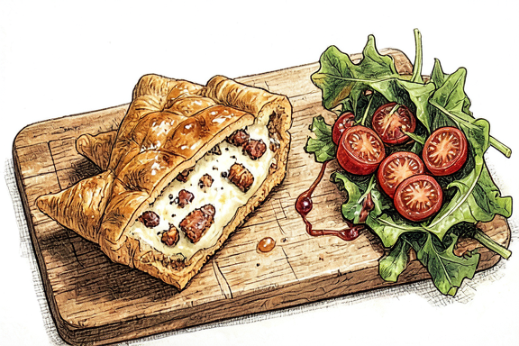 Quiche Lorraine with Mixed Green Salad