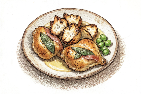 Saltimbocca alla Romana with Roasted Potatoes