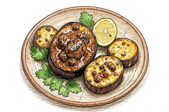Turkish Lamb Kofta with Air-Fried Eggplant